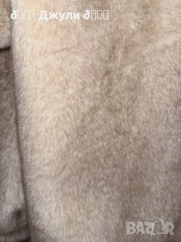 Пухкаво палто от естествена кожа, снимка 4 - Палта, манта - 53077366