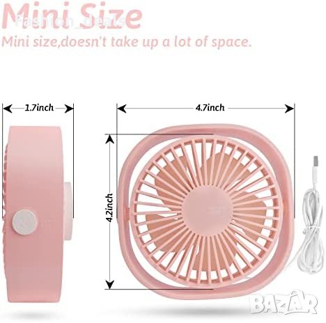 Нов Преносим вентилатор за дом, офис, пътуване къмпинг с USB, снимка 7 - Други стоки за дома - 40507977