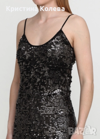 Дамска рокля с пайети Bershka, снимка 4 - Рокли - 52858132