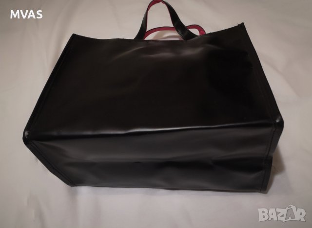 Нова дамска чанта за ръка черна с тъмно розово пакет, снимка 4 - Чанти - 37695795