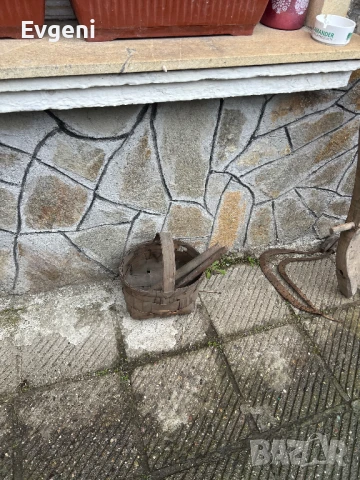 Стари дървени вили,лопата,сърп,кошница и плуг(хомот).., снимка 8 - Антикварни и старинни предмети - 50782937