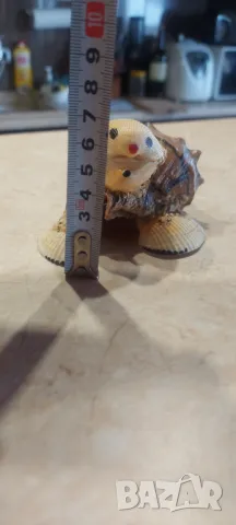 Ръчно направен Сувенир от Соц-А Костенурка от Рапан и Миди, снимка 7 - Антикварни и старинни предмети - 48689886