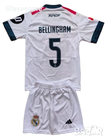 Сезон 26/27 Детски футболен екип Реал Мадрид Белингам комплект Real Madrid тениска Bellingham