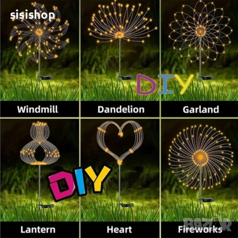 Декоративни лампи за градина с хиляди цветни звезди 4471, снимка 10 - Соларни лампи - 53976989