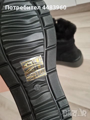 Черни боти велур и плюш, снимка 3 - Дамски боти - 54267833