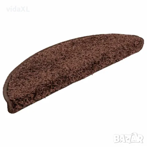 vidaXL Изтривалки за стълби, 15 бр., 56x17x3 см, кафяви, полукръгли, снимка 3 - Изтривалки - 56146063