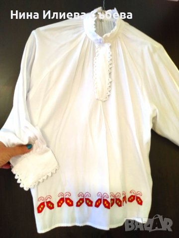 Летни блузи,месализа погача  с бродерия българска традиционна шевица, снимка 13 - Ризи - 37136317
