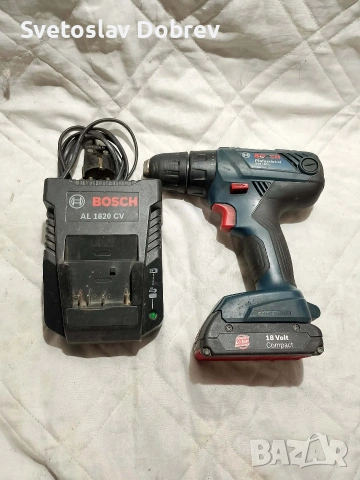 акумулаторен винтоверт Bosch 18v комплект с зарядно и батерия