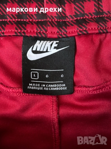 Nike Gingham Check Joggers In Red L, снимка 6 - Спортни дрехи, екипи - 52913221