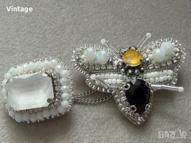 Уникална ръчно изработена брошка 