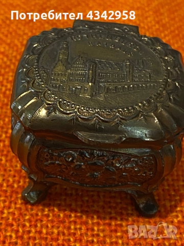 Метална ретро кутия за бижута. Германия 