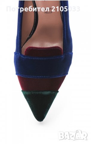 Елегантни обувки Zee Lane,кадифе , снимка 3 - Дамски обувки на ток - 31273909
