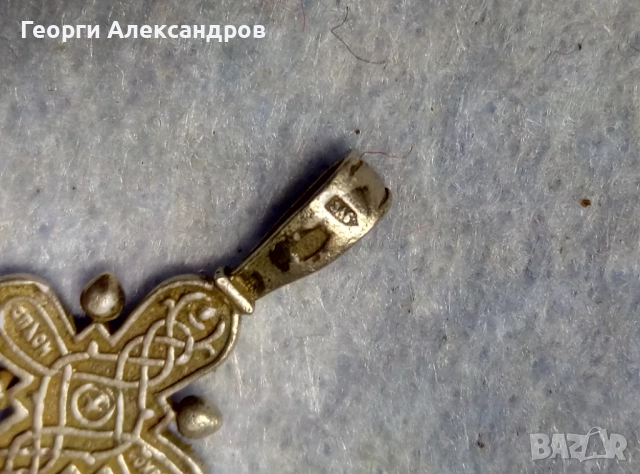 ЦАРСКА РУСИЯ Старо Авторско ПРАВОСЛАВНО СРЕБЪРНО РАЗПЯТИЕ двулицев КРЪСТ СПАСИ и СОХРАНИ СРЕБРО 875, снимка 3 - Антикварни и старинни предмети - 52880564