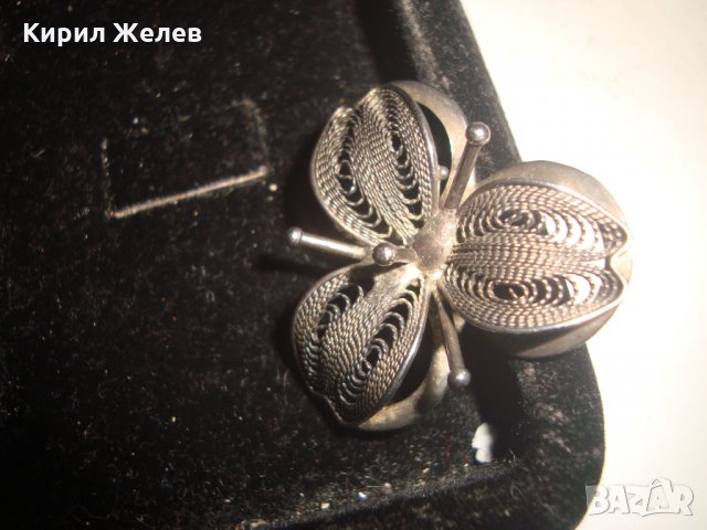 ФИЛИГРАННО СРЕБЪРНО ЦВЕТЕ АРТ БИЖУ АПЛИКАЦИЯ ВИНТИДЖ РЕТРО УКРАШЕНИЕ 17253, снимка 9 - Антикварни и старинни предмети - 31196245