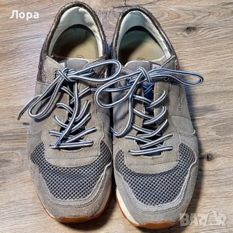 Дамски маратонки Pepe Jeans естествен велур, снимка 4 - Маратонки - 48335870