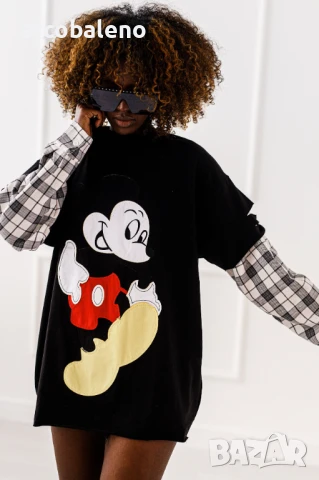 Дамска блуза с дълги ръкави Mickey, 4цвята , снимка 7 - Блузи с дълъг ръкав и пуловери - 50490894