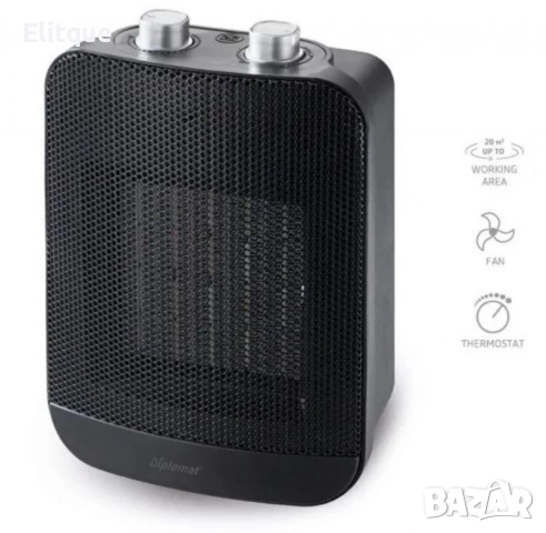 Керамична печка P8, 2000W, Черен – Ефективно и безопасно отопление за всеки дом, снимка 6 - Друга електроника - 52851592