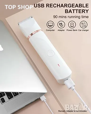 Нова Електрическа дамска самобръсначка Тример безболезнено обезкосмяване, снимка 4 - Електрически самобръсначки - 49321366