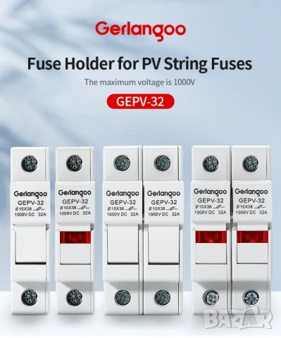 Държач за предпазители за фотоволтаични панели 10*38mm, снимка 2 - Друга електроника - 51243376