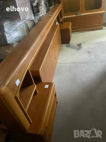 Ретро гръб на спалня от масивно дърво с две шкафчета, снимка 6 - Спални и легла - 42077402