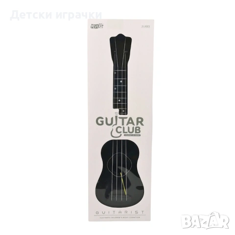 Детска китара със струни 56см, Бяла/черна, снимка 5 - Музикални играчки - 53040204