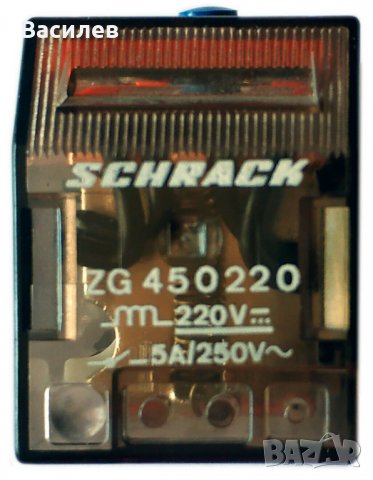 Продавам реле Schrack ZG 450 220, 5A /250V, боб. 220 V DC, 4NO+4NC, 14-Pin