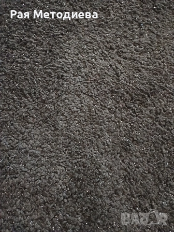 черен килим със сребристо ламе 130/190 см, снимка 4 - Килими - 52818702