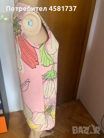 Рокля с тропически десен с колибри Desigual, размер М, снимка 4 - Рокли - 51976736