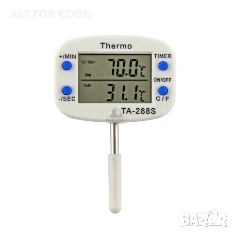  Термометър със сонда 4 cm TA-288S Sound, аларма и таймер, с въртяща глава