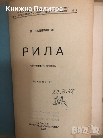 Рила- Павел Делирадев, снимка 2 - Специализирана литература - 34558810