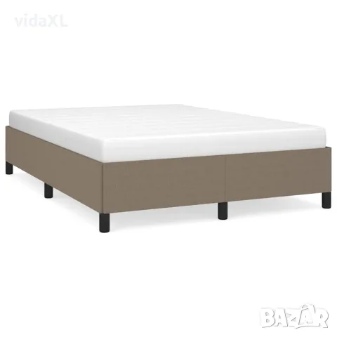 vidaXL Рамка за легло без матрак, таупе, 140x190 см плат