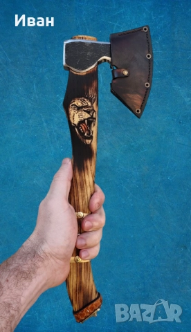 Брадва лъв ръчна изработка топор секира , снимка 6 - Градински инструменти - 52308489
