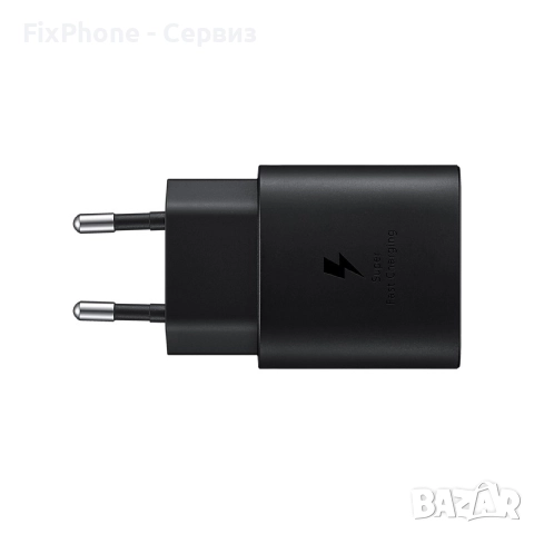Оригинален адаптер Samsung 25W USB-C, EP-TA800NBE 220V Super Fast Charging в плик, Черен , снимка 3 - Оригинални зарядни - 52572114