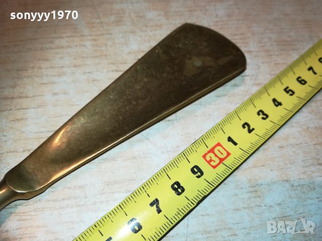 обувалка-мед/месинг-35см-антик внос белгия 0902211841, снимка 11 - Колекции - 31748436