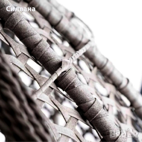 Двойна висяща ратанова люлка, снимка 4 - Градински мебели, декорация  - 54277892