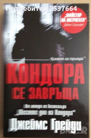 Кондора се завръща Джеймс Грейди, снимка 1 - Художествена литература - 35372043