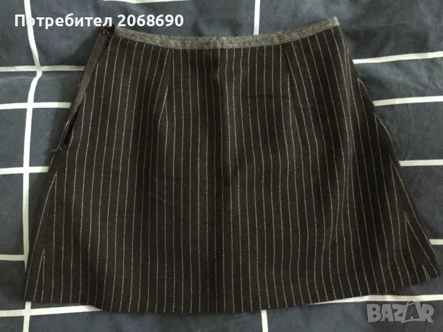 Стилна дамска вълнена къса пола QUISQUE Kiosk, размер M, снимка 5 - Поли - 44525645