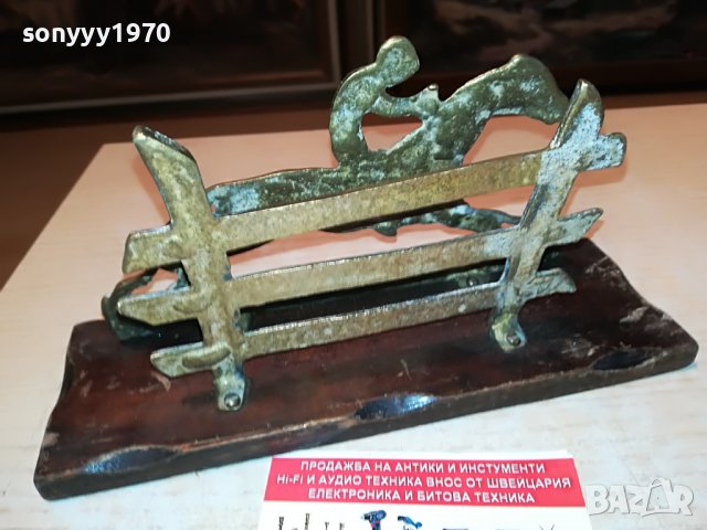 КОН С ЖОКЕИ-МЕД/МЕСИНГ САЛФЕТНИК-ВНОС АНГЛИЯ 1405222014, снимка 6 - Други ценни предмети - 36761113