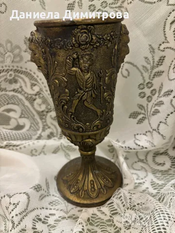 Великолепна барокова ваза, месинг, снимка 2 - Други ценни предмети - 48977074