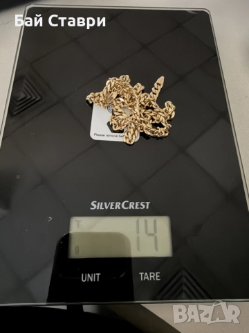 Продавам Златен ланец 14 карата (проба 585), тегло 14.00 гр, дължина 51 см панцер, снимка 2 - Колиета, медальони, синджири - 56250618