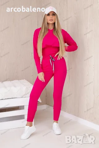 Дамски комплект от две части с широки маншети, 13цвята , снимка 2 - Комплекти - 47912660