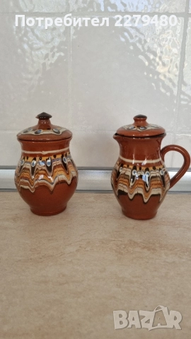 Красив керамичен комплект, снимка 4 - Аксесоари за кухня - 52119222