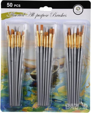 Комплект четки за рисуване 50 броя A104137, снимка 5 - Ученически пособия, канцеларски материали - 42411882