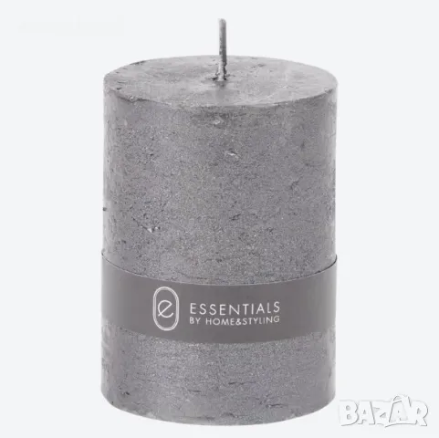 Свещ с метален ефект голяма 6х8 см 30часа