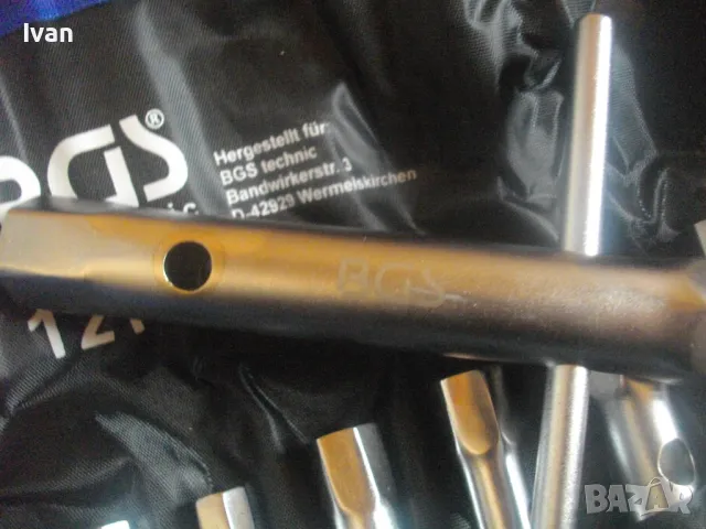 НОВ НЕМСКИ ОРИГИНАЛЕН КОМПЛЕКТ ТРЪБНИ КЛЮЧОВЕ 6-22мм В ПЛАТОВ КАЛЪФ И КУТИЯ ROHR BGS TECHNIC, снимка 15 - Други инструменти - 48790600