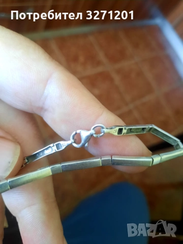  Сребърна дамска гривна, снимка 3 - Гривни - 54177838