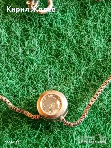 Сребърен синджир с кристал подходящ аксесоар за ежедневието 41216, снимка 2 - Колиета, медальони, синджири - 54006105