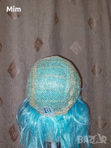 Електриково синя перука от изкуствен косъм за парти , снимка 5 - Аксесоари за коса - 42859050