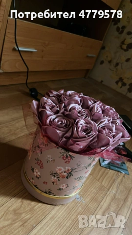 Сатенени букети, снимка 5 - Изкуствени цветя - 53999417