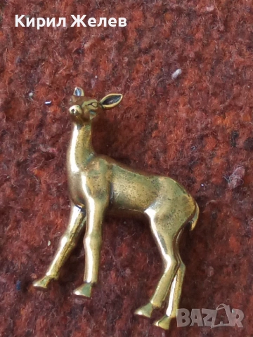 Бронзова фигурка на елен 35847, снимка 4 - Колекции - 54177684